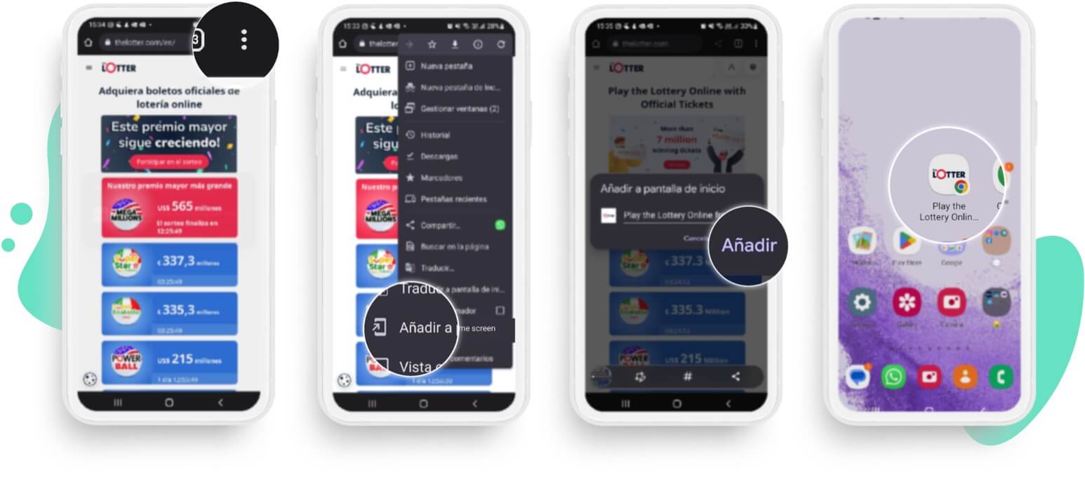 cómo agregar theLotter Ecuador a su dispositivo Android